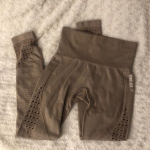 Tan energy gymshark full length leggings